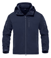 Chaqueta Casual de Invierno para Hombre, con Capucha, Estilo Safari, de Piel de Oveja, Delgada, Transpirable, Impermeable y Resistente al Viento, 100% Poliéster