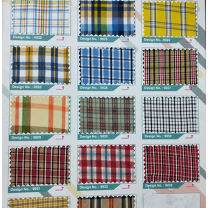 เสื้อลายตารางหมากรุกผ้าฝ้ายแท้ย้อมสี100% - Product Image 1