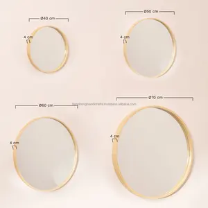 High Quality 4 Sizes Round Wooden Wall Mirror | Wall Mirror, Decorative Mirror, Wooden Mirror | Decor for Your Cozy Home