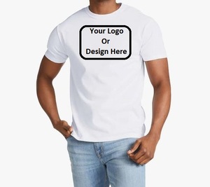 T-shirt pour homme à manches courtes en gros T-shirt à manches courtes avec logo imprimé en couleur unie T-shirt en coton super doux - Product Image 1