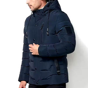 Chaquetas acolchadas de invierno con cuello levantado de servicio OEM para hombre, chaquetas acolchadas de hombre con logotipo personalizado OEM, ropa de calle al por mayor - Product Image 2