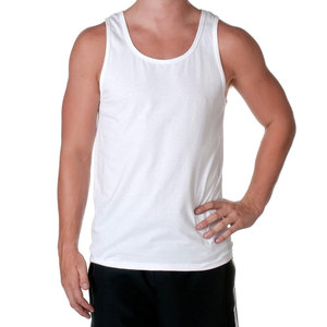 เสื้อกล้ามสำหรับผู้ชายเสื้อออกกำลังกายผ้าคอตตอนถักใยไผ่แห้งเร็วระบายอากาศได้ดี - Product Image 1