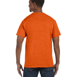 Breathable Anti-Pilling Dyed Short Sleeve Crew Neck <b>Pocket</b> Tee T <b>Shirt</b> for Summer Rib Fabric <b>with</b> Logo Pattern - Product Image 4