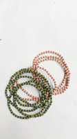 Bracelets ajustables multicolores en perles de verre et perles de riz, forme boule, tendance, Shan India SI 11127, unisexe, sans plomb ni cadmium