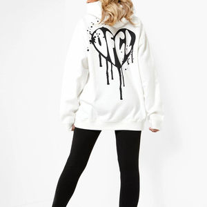 Pull à capuche coréen en coton personnalisé pour femmes, décontracté, hiver, mode, col à capuche, caractéristique durable, logo personnalisé imprimé en couleur - Product Image 6