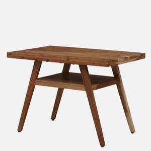 Mesa de comedor compacta de madera de acacia con acabado Natural, dos estantes de mesa de cocina cuadrados pequeños para sala de estar, restaurante, muebles de Hotel - Product Image 1