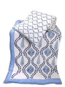 Hecho a mano 100% algodón tamaño Queen edredón estilo tradicional Reversible cómodo bloque de mano impreso edredón ligero para invierno - Product Image 4