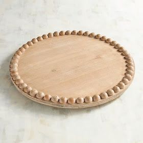 Meilleure vente, nouveau design de haute qualité, plateau rond en bois perlé, plateaux ronds en bois avec perles faites à la main - Product Image 6