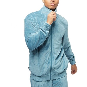 OEM Brand <b>Men's</b> Velour Tracksuit Casual Winter Sweatsuit Sets with Eco-Friendly Track <b>Jackets</b> Pants 2025 <b>Velvet</b> 2-Piece Outfit - Product Image 3