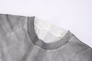 Camiseta Personalizada Lavada al por Mayor, Camiseta Vintage Lisa, Camiseta Gráfica para Hombre, Camiseta Extra Grande de Hip Hop, 100% Algodón, Camiseta Gruesa Lavada al Ácido - Product Image 3