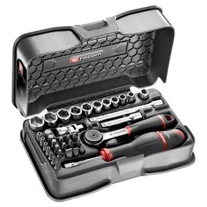 Facom 37-Piece 1/4'' Inch 6-Point <b>Socket</b> and Bits Set - Product Image 1
