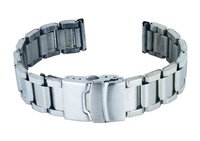 Bracelet de montre classique GD302 en acier inoxydable argenté résistant à l'eau 20-24 mm unisexe de haute qualité avec logo personnalisé en métal HK