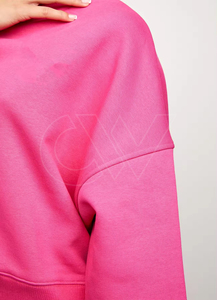 เสื้อสเวตเตอร์คอกลมสำหรับผู้หญิงขนาดใหญ่ดีไซน์ใหม่เสื้อสเวตเตอร์แบบเรียบสำหรับผู้หญิงเสื้อสวมหัวแฟชั่นทรงหลวมดีไซน์ใหม่ - Product Image 4