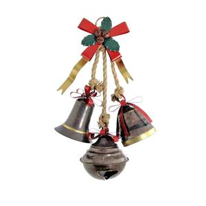 Precio directo de fábrica en campana de Metal de alta calidad decoraciones de Navidad tela colgante accesorios festivos con muñeco de nieve - Product Image 4