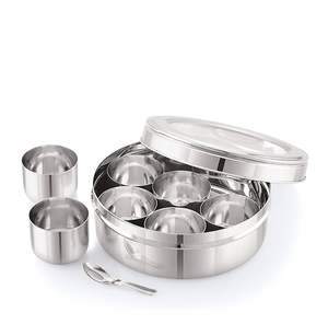 Boîtes à épices carrées en acier inoxydable avec couvercle Boîte à épices en acier inoxydable massif artisanal en miroir - Product Image 4