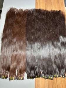 Extensiones de Cabello Remy Indio de Calidad Súper Premium, Mechones de Cabello Indio Natural Liso con Textura Suave y Brillo Natural - Product Image 4