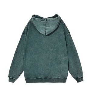 Vente en gros d'usine quantité minimale de commande bas Logo personnalisé 100% coton sweat à capuche lourd unisexe épaule tombante vintage lavage à l'acide sweats à capuche pour hommes - Product Image 4