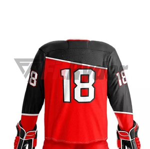 Uniforme de hockey sobre hielo con logotipo impreso profesional, material de poliéster, uniforme de hockey sobre hielo para hombres de alta calidad - Product Image 4