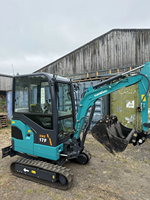 Mini-excavatrice sur chenilles TOP SELLING SWE 17F bleue avec cabine et godet hydraulique