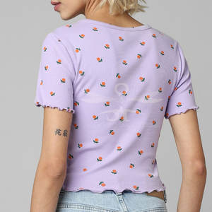 เสื้อครอปสตรีสีทึบเสื้อครอปท็อปสีพื้น - Product Image 3