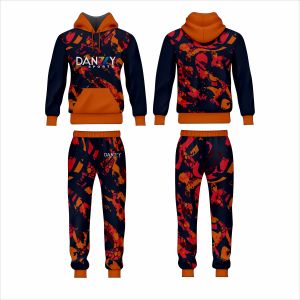 Survêtements unisexes sportifs d'hiver de haute qualité, à capuche, imprimés, 100% polyester, pour l'entraînement - Product Image 1