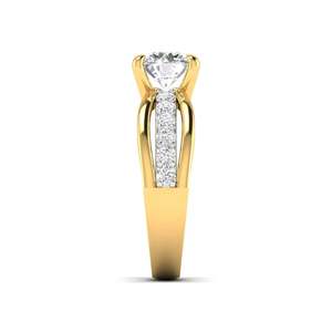 Bague de fiançailles solitaire classique en diamant taille ronde 1,87 ct, couleur F, clarté VS, diamant cultivé en laboratoire en or 14 carats, cadeau d'anniversaire - Product Image 4