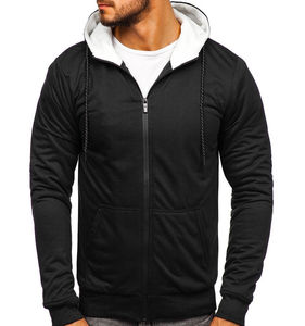 Sweat à capuche unisexe en molleton 100 % coton épais, fermeture éclair, coupe classique, streetwear, logo personnalisé, service OEM, hiver - Product Image 6