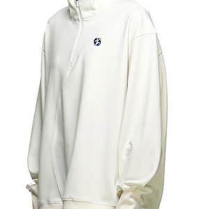 Winter Hip Hop Style Quarter Zip <b>Women's</b> Sweatshirts Polyester/Cotton Front Breathable Eco-Friendly Lined Drop-Shoulder Long - Product Image 1