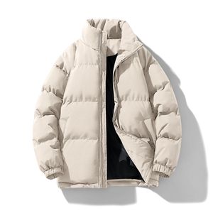 Veste matelassée décontractée ample à col montant en coton épais de qualité supérieure pour l'hiver, fermeture éclair écologique, impression, veste en duvet pour homme - Product Image 6