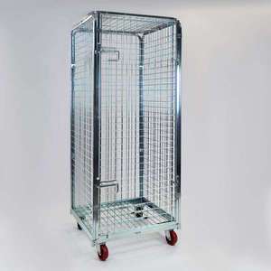 Conteneur de sécurité antivol 700x800x1800h avec 106x40 roulettes PP, 2 fixes et 2 pivotantes - Product Image 1