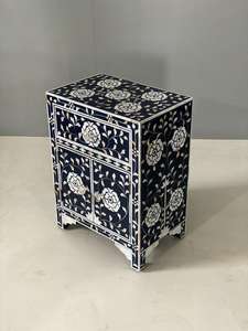 Mesa Auxiliar Moderna de Lujo India, Mueble Versátil de Madera Maciza con Incrustaciones de Hueso, para Hogar, Granja, Hotel, Escuela, Sala de Estar, Baño 2 - Product Image 2