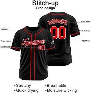 เสื้อเจอร์ซีย์เบสบอลสำหรับผู้ชายและผู้หญิงใหม่เสื้อกีฬาแบบมีกระดุมติดโลโก้ - Product Image 2