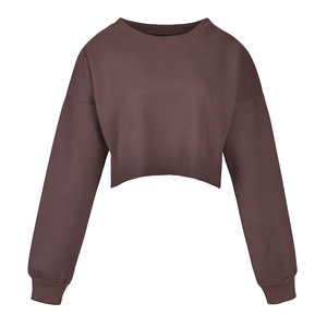 Sudaderas con Capucha y Cuello Redondo para Mujer al por Mayor, 100% Algodón, Logotipo Frontal Personalizado, Sudaderas Cortas con Capucha - Product Image 4