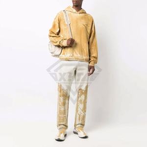 Cantidad a granel Hombres Sudaderas con capucha lavadas con ácido para la venta Etiqueta privada Diseño personalizado Hombres Sudaderas con capucha con lavado ácido en diferentes colores Servicio OEM - Product Image 6