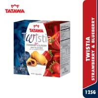 बिस्कुट Twistia स्ट्रॉबेरी और ब्लूबेरी जाम भरा कुकीज़ 125g बॉक्स