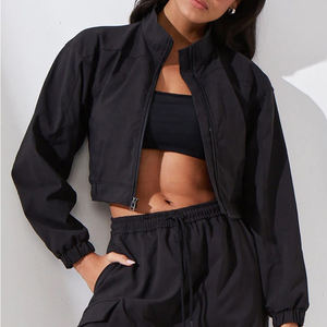 Ensemble veste et pantalon coupe-vent 2 pièces à séchage rapide pour femmes ensemble coupe-vent unisexe en nylon short contrasté grande taille respirant - Product Image 6