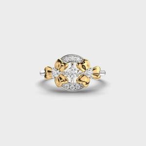 Anillo de Compromiso con Diamante Cultivado en Laboratorio de 1.0 Quilates, Corte Brillante, Diseño Floral Elegante, Oro Sólido de 14k, Chapado en Rodio, Romántico para Boda - Product Image 5