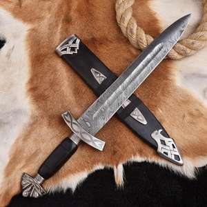 Épées en acier Damas avec manche personnalisé, faible MOQ, disponibles au prix le plus bas - Product Image 4