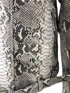 Custom High Quality Soft Leather Breathable Stylish Casual <b>Mens</b> Outerwear Trendy Fashion <b>Men</b> Snake Print Leather Winter <b>Jacket</b> - Product Image 2