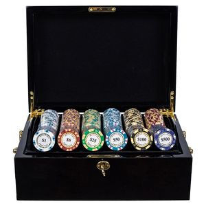 Estuche de póker, caja de madera de 3 tonos, 500 Chips, 14gms, monteclo - Product Image 4