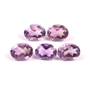 Ametista Brasileña Natural de la Mejor Calidad, 7x5 MM, Ovalada, Piedra Preciosa de Cuarzo Suelta, Marca SGM Certificada para la Fabricación de Joyas - Product Image 1