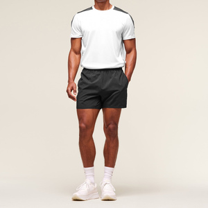 Camiseta a cuadros personalizada OEM de altos estándares de producción, Camiseta deportiva negra de algodón 100% anticontracción para hombre para exportación - Product Image 6