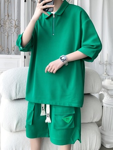 Camiseta de verano personalizada para hombre, Camiseta holgada de manga corta, Top de punto transpirable deportivo informal a la moda de calle alta - Product Image 3