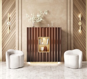 Elegante Vitrina de MDF de Alta Calidad con Estantes de Vidrio Fabricada en España para Exponer Vajilla en Casa - Product Image 1