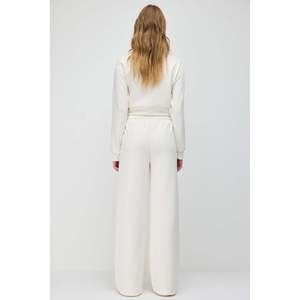 Pantalon de survêtement large pour femme, taille ajustable, toucher doux, 100% polyester - Product Image 6