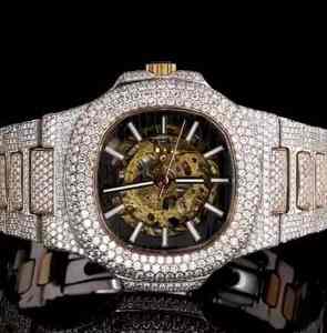 Diamant de haute qualité de taille brillante, cultivé en laboratoire, ton blanc rose exclusif, verre glacé, hip hop, vêtements de fête, luxe, acier inoxydable - Product Image 1