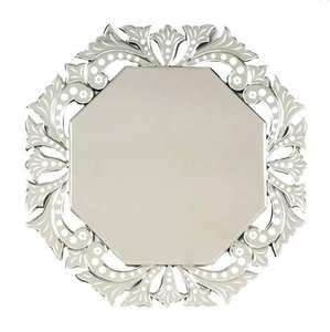 Miroir mural en métal de style moderne unique en aluminium argenté, motif personnalisé, miroir suspendu pour la décoration d'hôtel - Product Image 6