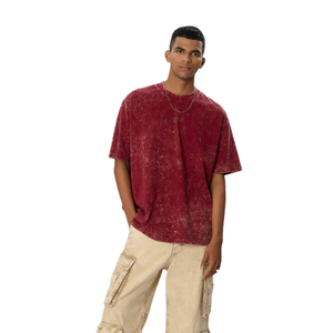 T-shirts pour hommes en coton 100% lavé, coupe ajustée, style vintage, streetwear décontracté, doux, respirant, pour un usage quotidien urbain - Product Image 5