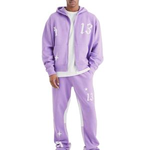 Survêtements de sport en molleton 100 % coton imprimés en gros, avec cordon de serrage, pour la course et la gym, services OEM ODM, style streetwear - Product Image 1