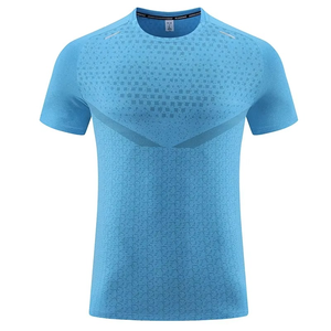 3D impreso nuevos deportes Fitness correr ocio al aire libre Jogging ejercicio manga corta rayas Nylon secado rápido 100% algodón - Product Image 5